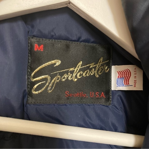 Rare 70s 80’s ski coat down puffer jacket M-L zip winter Sportscaster USA made - Picture 5 of 16